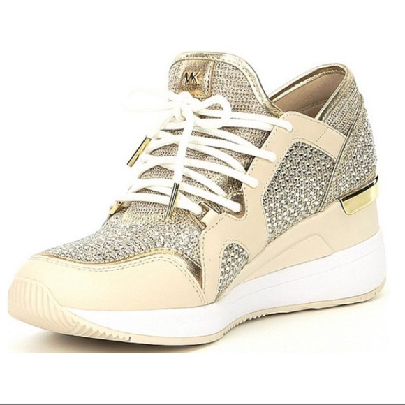 Michael Kors LIV Glitter and Rhinestone Trainers S - Picture 2 of 5